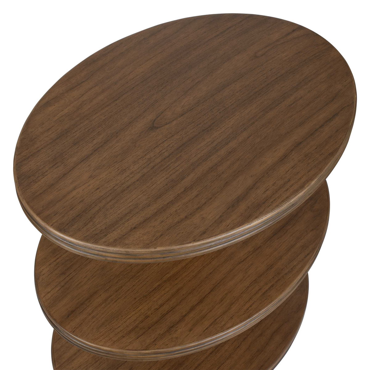 Top Tier Oval Walnut Side Table, Side & End Table by Uttermost, 25" width x 24.5" height x 18" depth View 5