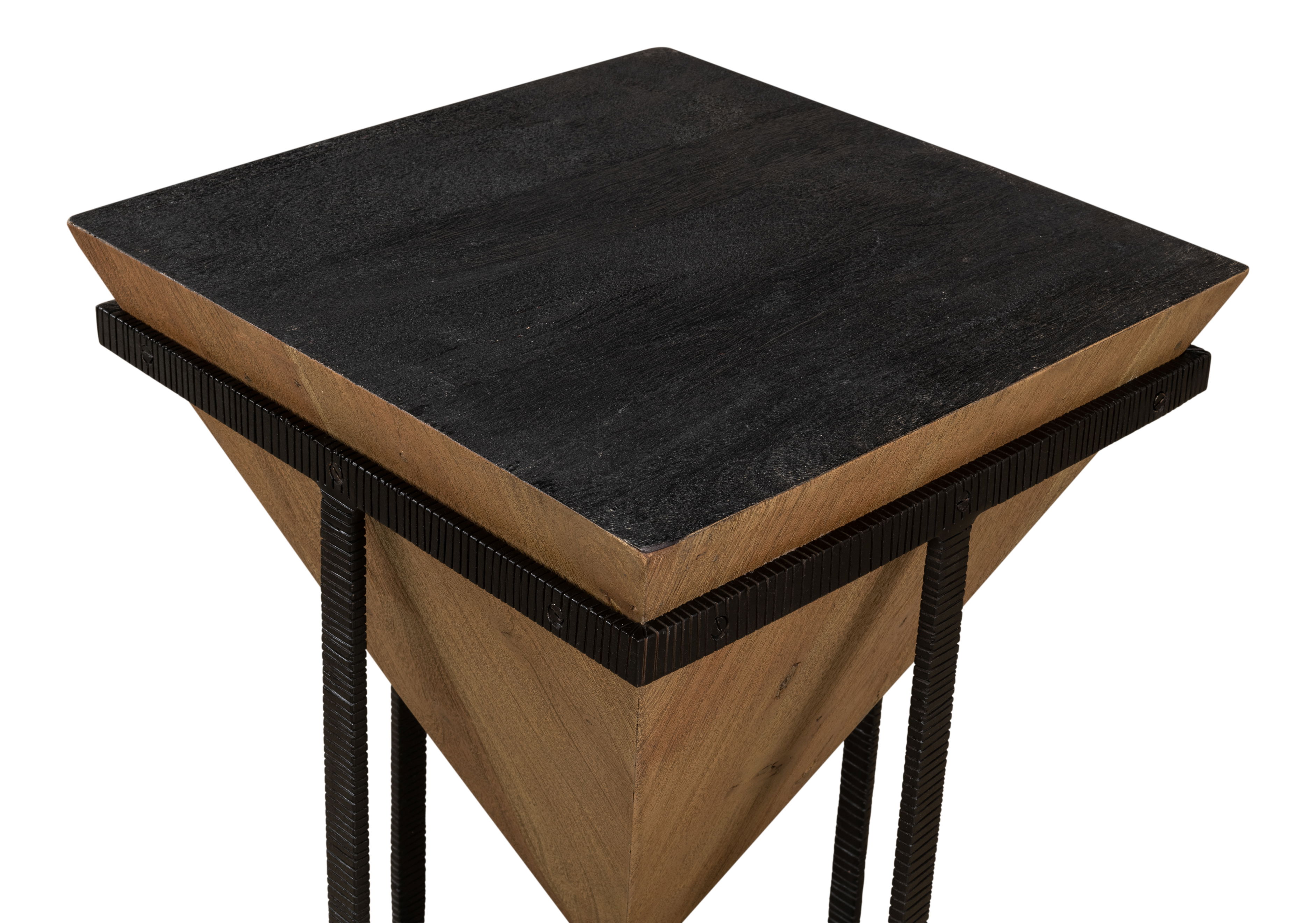 Hardy Inverted Obelisk Table, Side & End Table by Sarreid, 18" length x 18" width x 25" height View 10