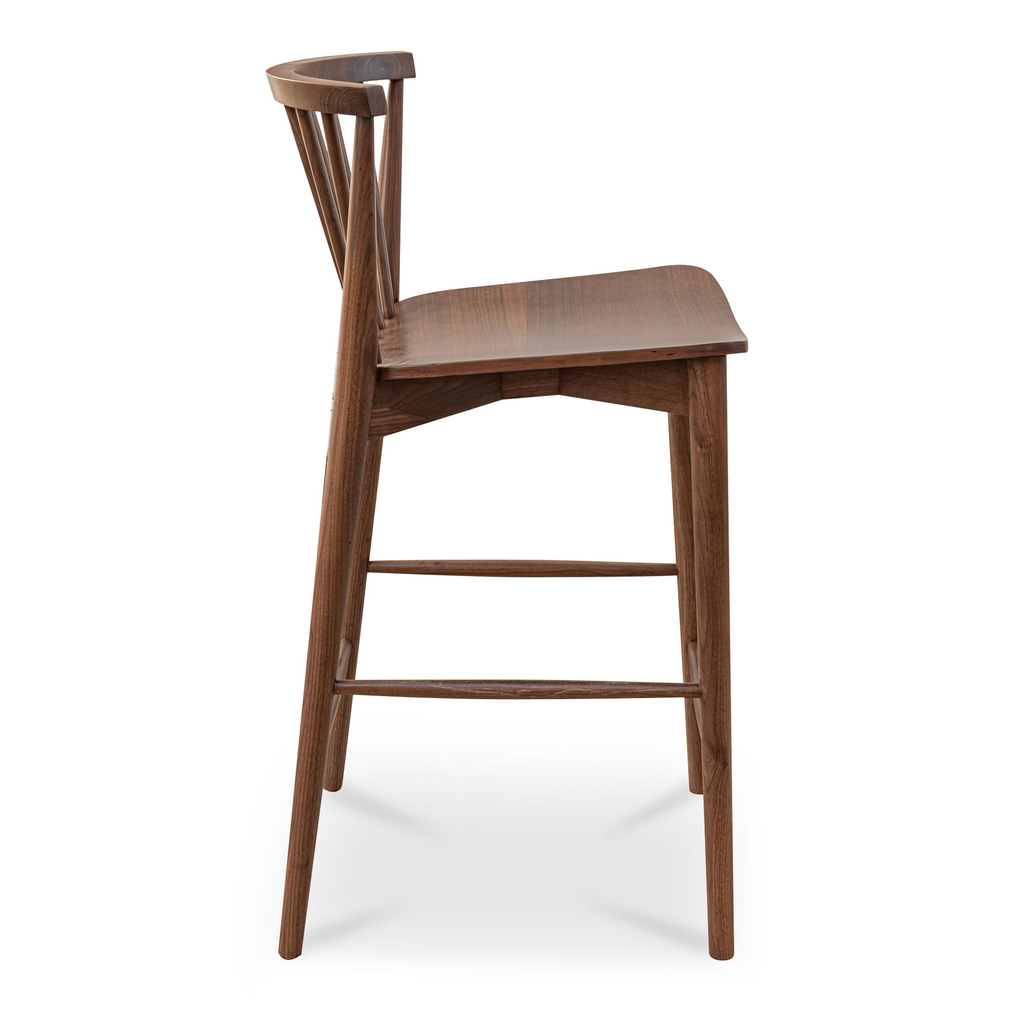 Marley Counter Stool Walnut, Counter & Bar Stool by Moe's Home, 18" width x 37" height x 20" depth View 4