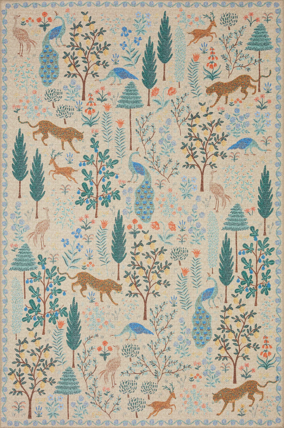 Rifle Paper Co. x Loloi Menagerie Rug, 2'3" length x 5' width View 1