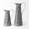 Colette Small Black/White Patterned Vase, Decorative Jar by Mercana, 8.6" length x 7.1" width x 14.4" height thumbnail 5