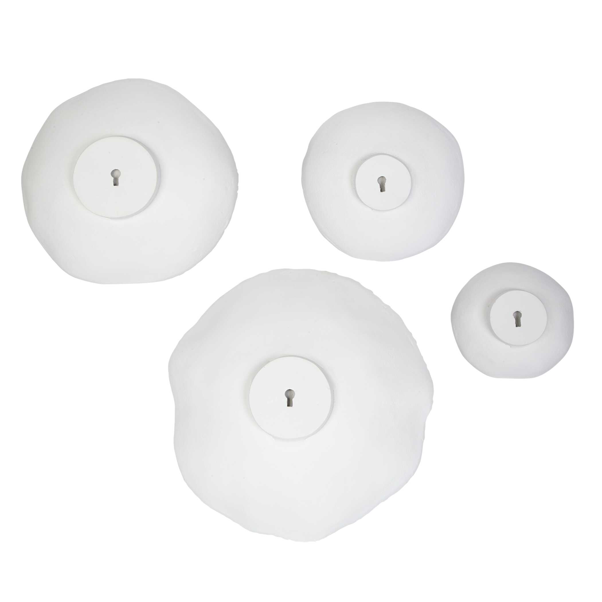 Lucky Coins White Metal Wall Bowls Set/4 large image 