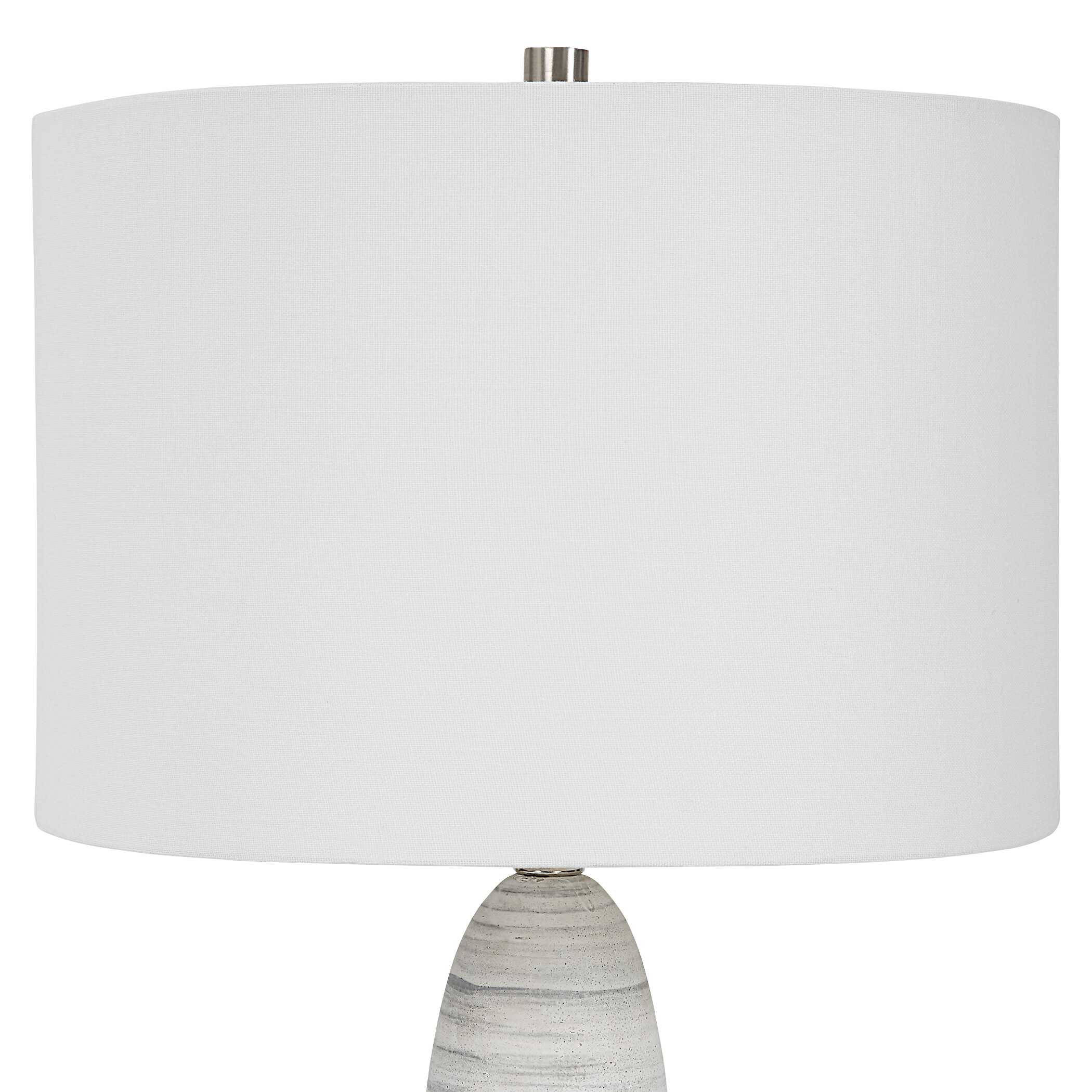 Levadia Matte White Table Lamp, by Uttermost, 15" width x 31.5" height x 15" depth View 5