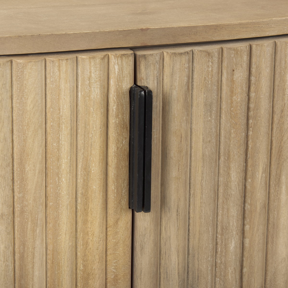 Terra Fluted Light Brown Wood 2-Door Accent Cabinet, Cabinets & Chest by Mercana, 42" length x 19" width x 32" height View 10