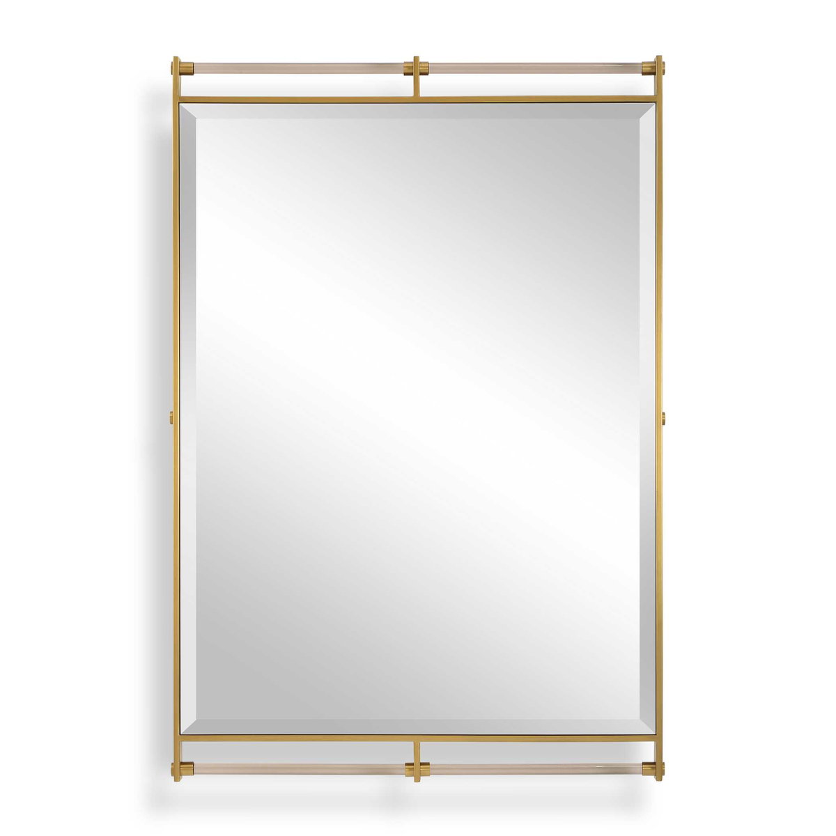 Ripoll Antique Brass Mirror, by Uttermost, 31.25" width x 45.75" height x 1.62" depth View 1