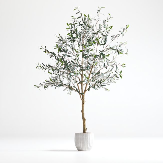 Online Designer Home Office Potted Faux Olive Tree 7'