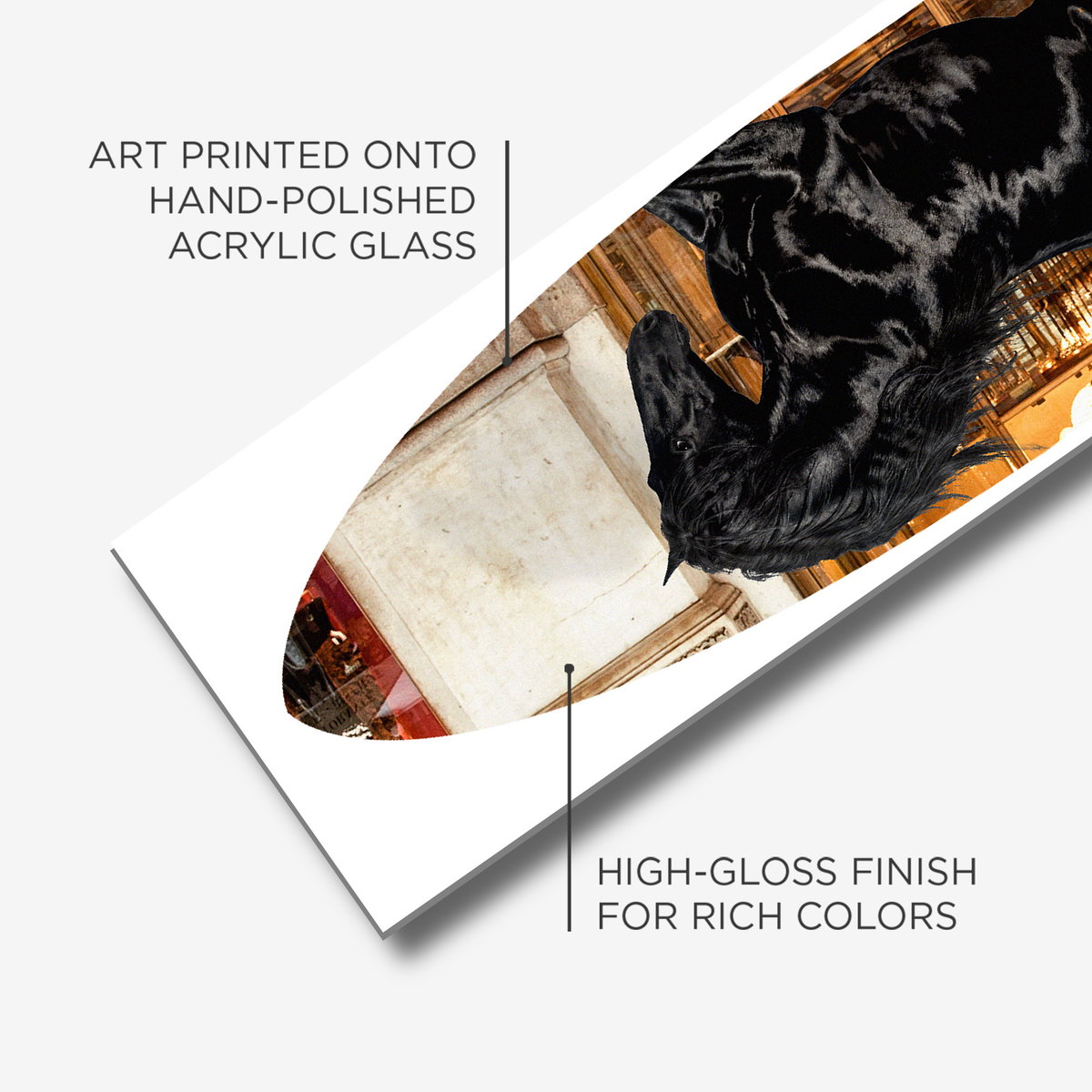 Royal Shopping in Italy - Decorative Acrylic Surfboard (No Embellishment), Art by Oliver Gal,  76x18 View 2