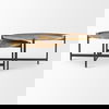 Marquisa 34.25L x 34.25W x 16.5H Small Brown Wood with Black Metal Coffee Table thumbnail 9