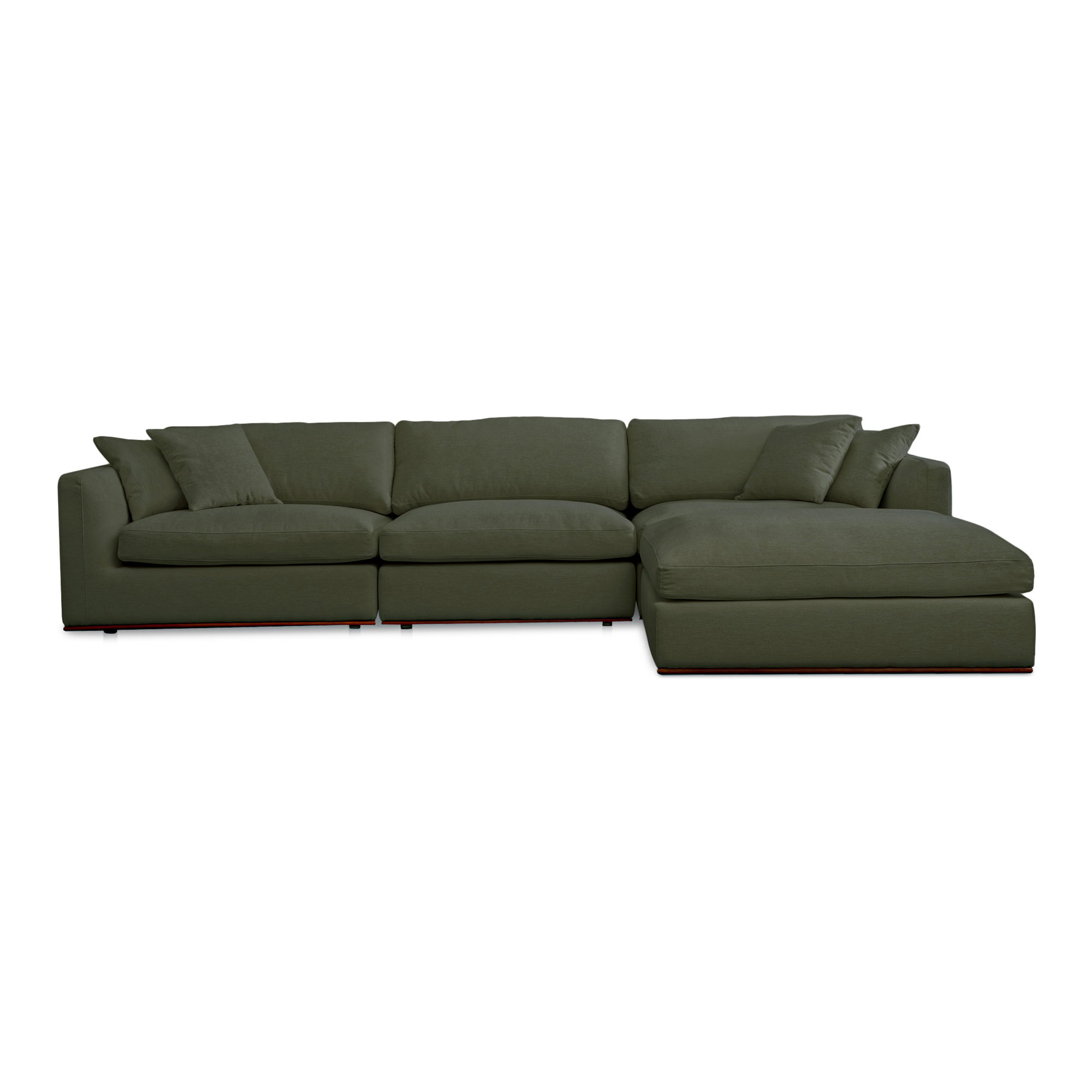 Rue Lounge Modular Sectional Deep Green large image 