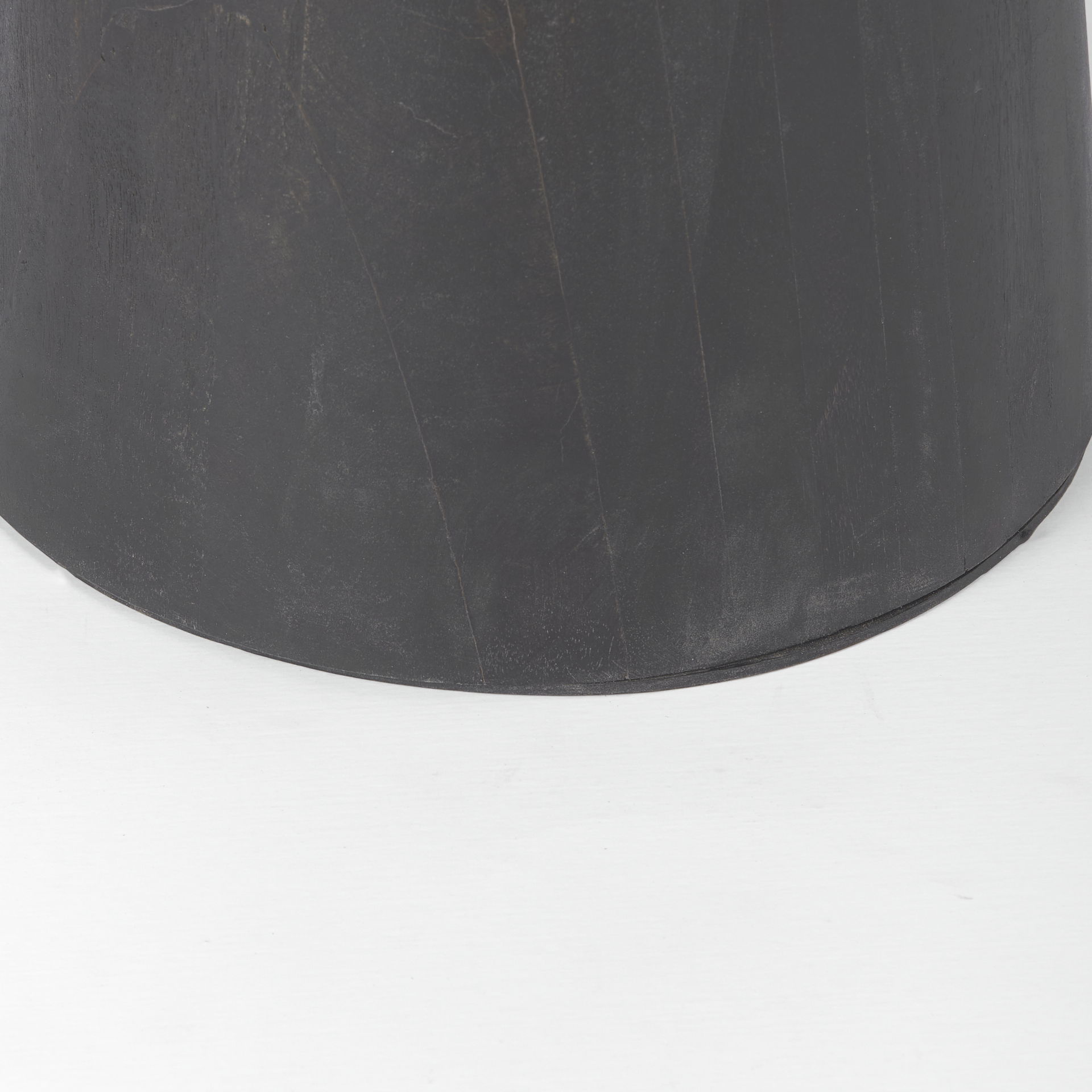 Maxwell 32' Round Black-Brown Wood with Black Metal Pedestal Bistro Table, Dining Table by Mercana, 32" length x 32" width x 36" height View 10