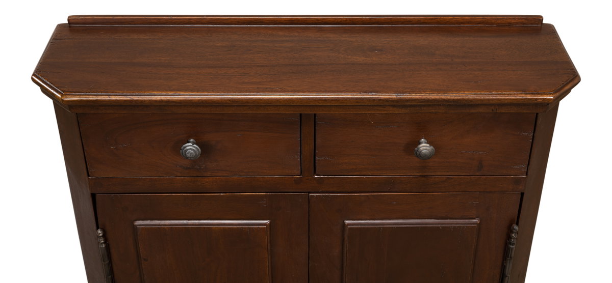 Austrian Hall Cabinet  Walnut, by Sarreid, 7" length x 2'2" width x 2'11" height View 12