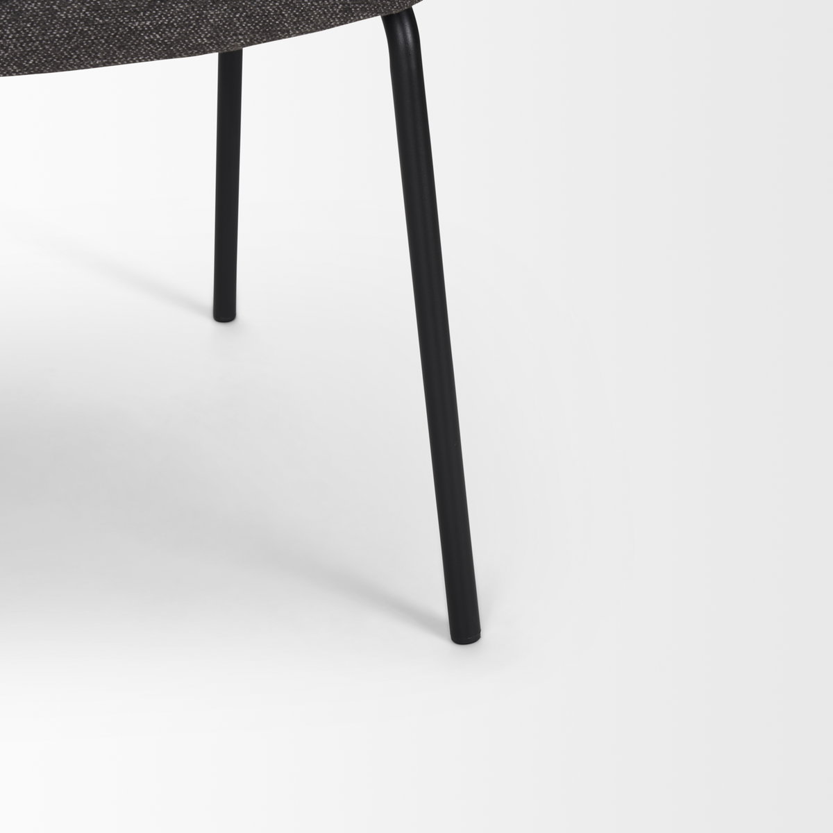 Corey Contoured Back Dining Side Chair | Gray Fabric with Metal, Dining Chair by Mercana, 22.25" length x 21.25" width x 32" height View 13