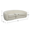 Capra Art Deco White Sofa, Sofas & Sectional by Uttermost, 90" width x 27" height x 38" depth thumbnail 3