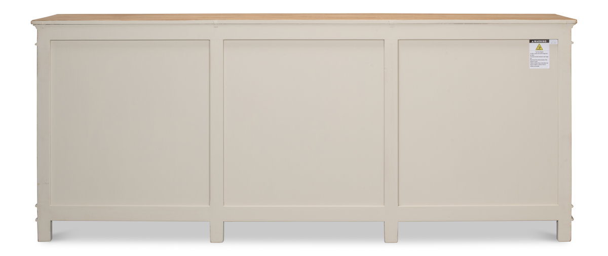 Marksman Sideboard Antique Muted Grey, by Sarreid, 1'8" length x 8' width x 3'3" height View 3