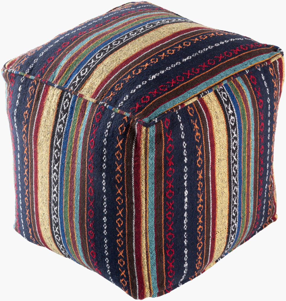 Maya Pouf, Ottoman by Surya, 18" width x 18" height