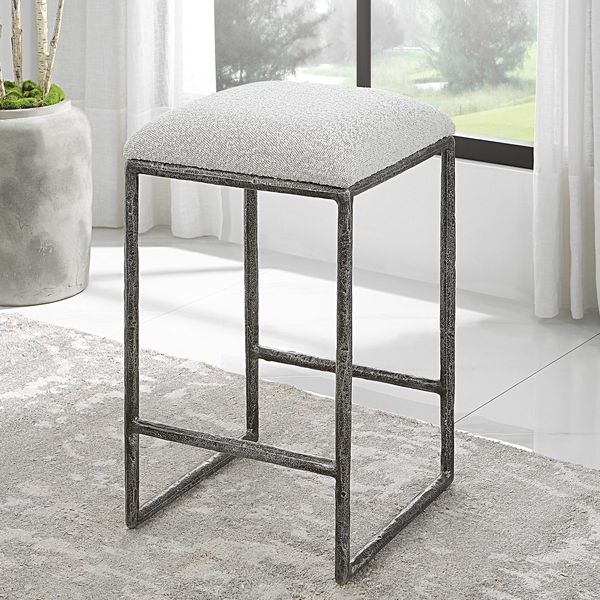 Brisbane Counter Stool, Counter & Bar Stool by Uttermost, 15" width x 26" height x 15" depth View 8
