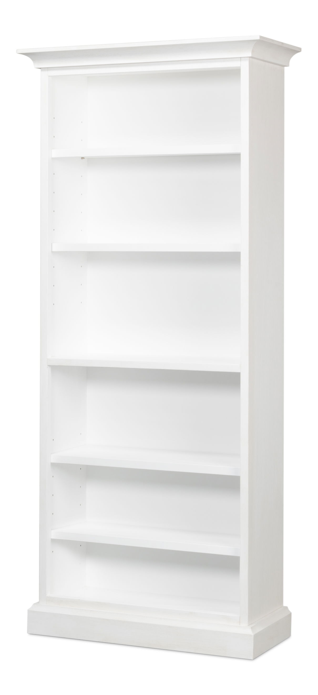 Open Shelf Bookcase, Cortina White, Shelving & Bookcase by Sarreid, 35" length x 16" width x 78" height View 1