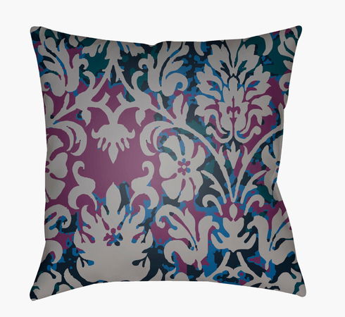 Moody Damask Accent Pillow