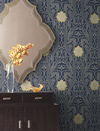 Gatsby Damask Navy Wallpaper thumbnail 2