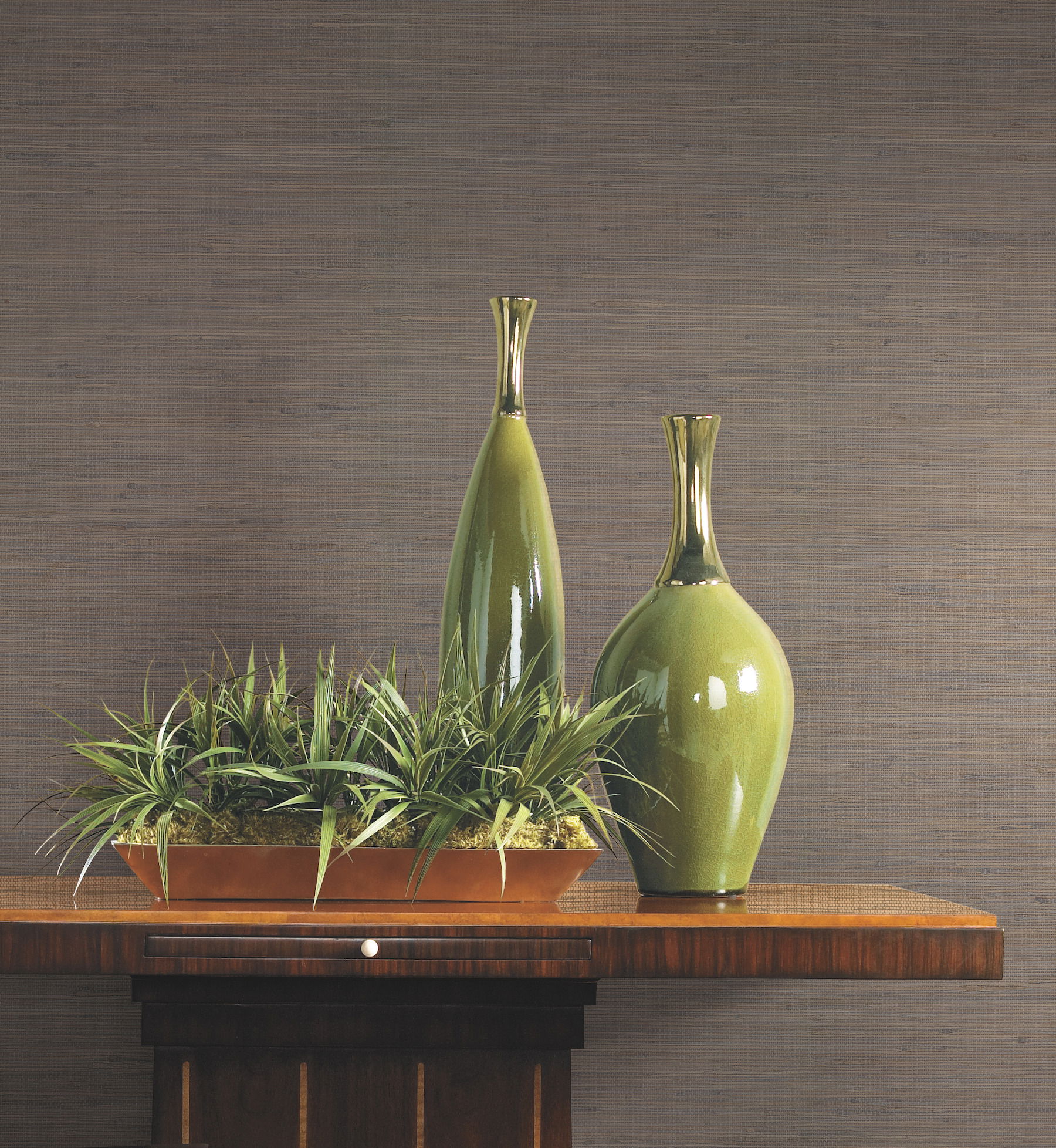 Threaded Jute Brown Wallpaper, by York Wall, 24' length x 3' width x 0.02" depth View 3