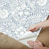 Modern Acanthus Wedgewood Blue Peel & Stick Wallpaper thumbnail 6