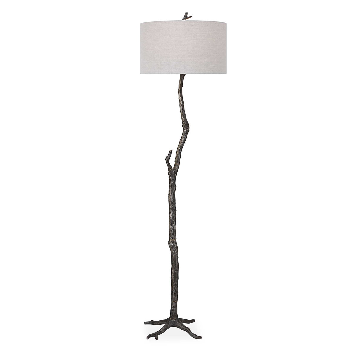 Spruce Rustic Floor Lamp, by Uttermost, 1'6" width x 5'8.5" height x 1'6" depth View 1