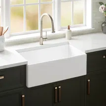 Online Designer Kitchen Rowena 30" Farmhouse Single Basin Fireclay Kitchen Sink