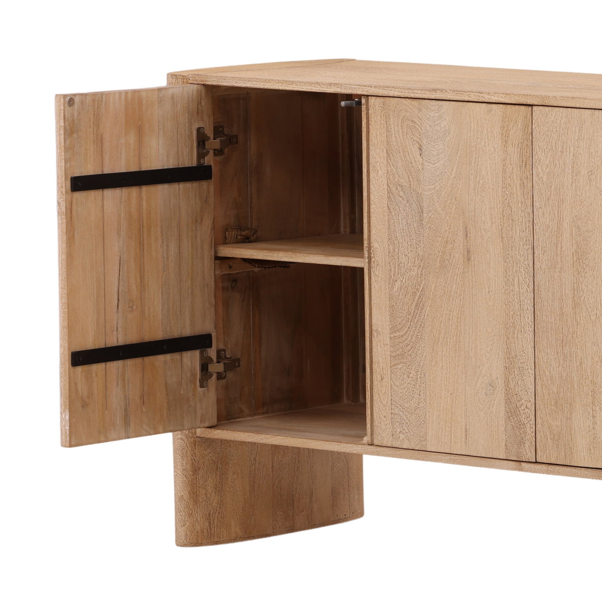 Lorcan Sideboard Light Natural, Sideboards & Buffet by Dovetail, 94.3" width x 32" height x 17.75" depth View 7