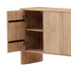 Lorcan Sideboard Light Natural, Sideboards & Buffet by Dovetail, 94.6" width x 32" height x 17.75" depth thumbnail 7