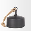 Quincy Large Matte Black Metal Decorative Bell Object, Decorative Object by Mercana, 7" length x 7" width x 7.75" height thumbnail 4