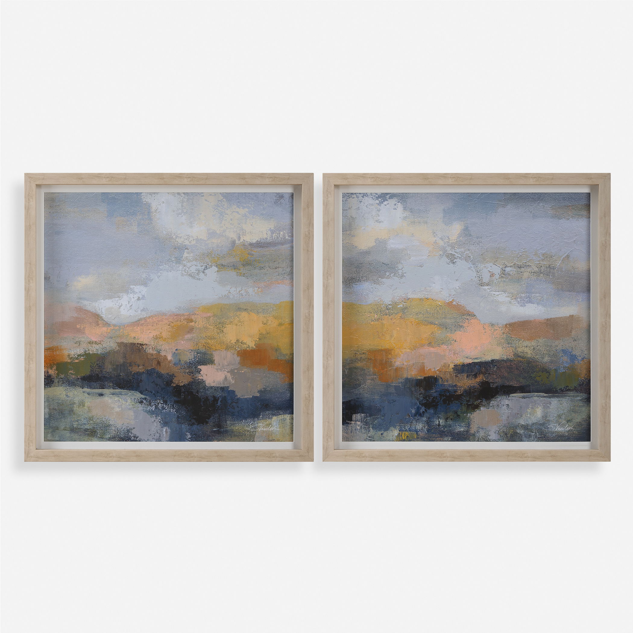 Dusk Framed Prints Set/2, Painting by Uttermost, 36.25" width x 36.25" height x 2" depth View 1