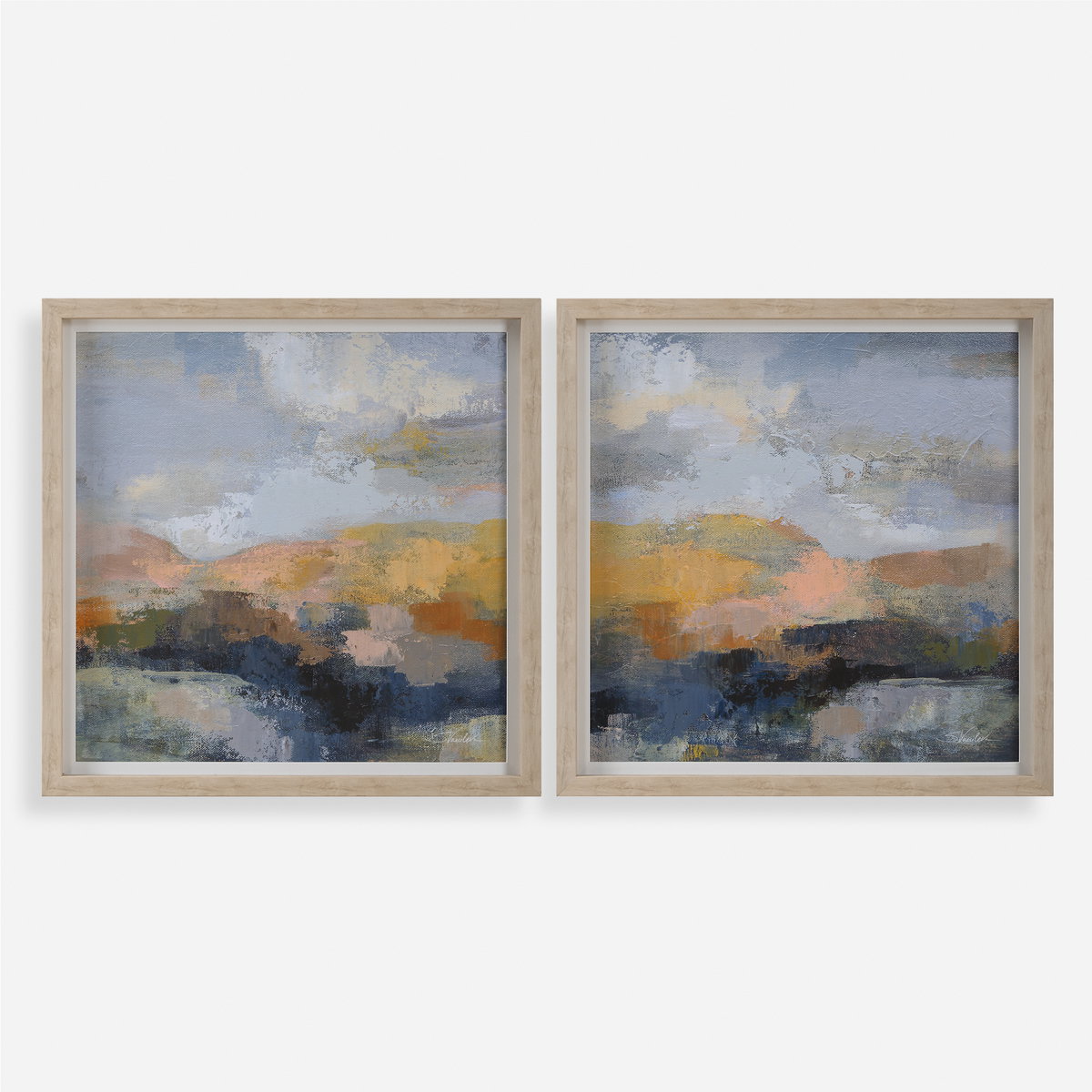 Dusk Framed Prints Set/2, Painting by Uttermost, 36.25" width x 36.25" height x 2" depth View 1
