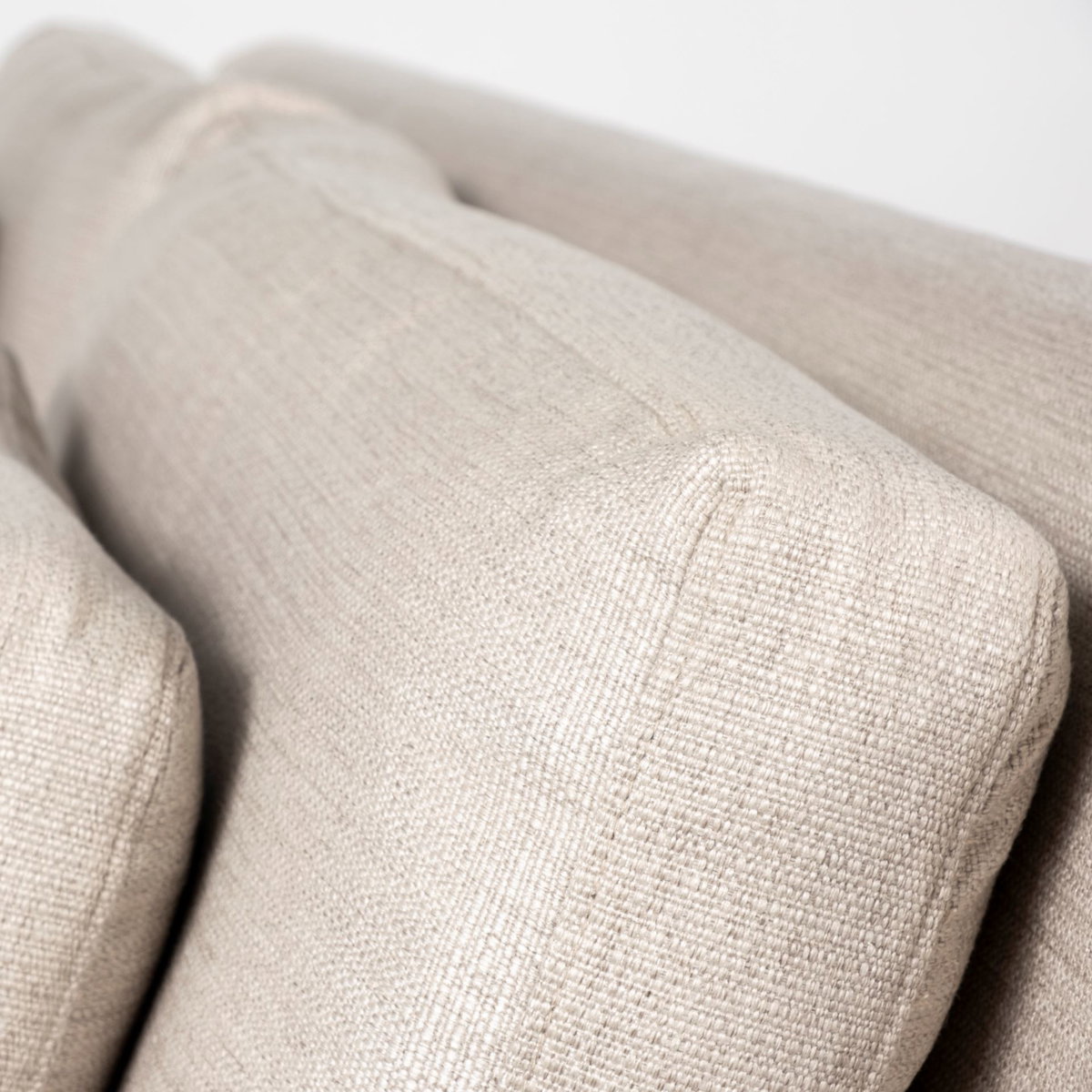 Denly II 92.5W  Beige Slipcover Three Seater Sofa, Sofas & Sectional by Mercana, 92.5" length x 38.25" width x 34.5" height View 12