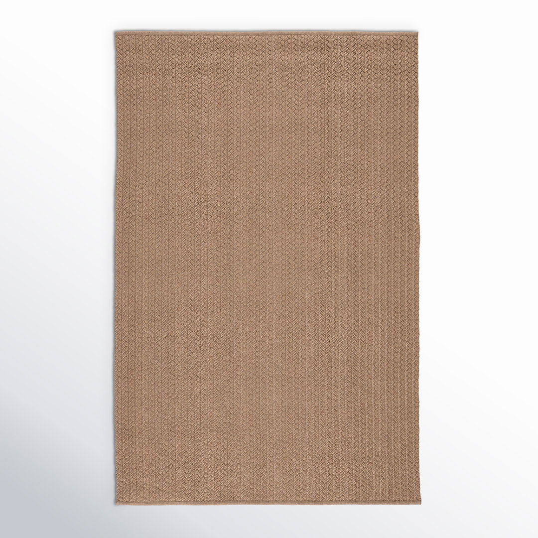 Iver Indoor/ Outdoor Solid Tan Area Rug large image 