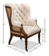 Irish Chair, by Sarreid, 2'9" length x 2'8" width x 3'8" height thumbnail 9