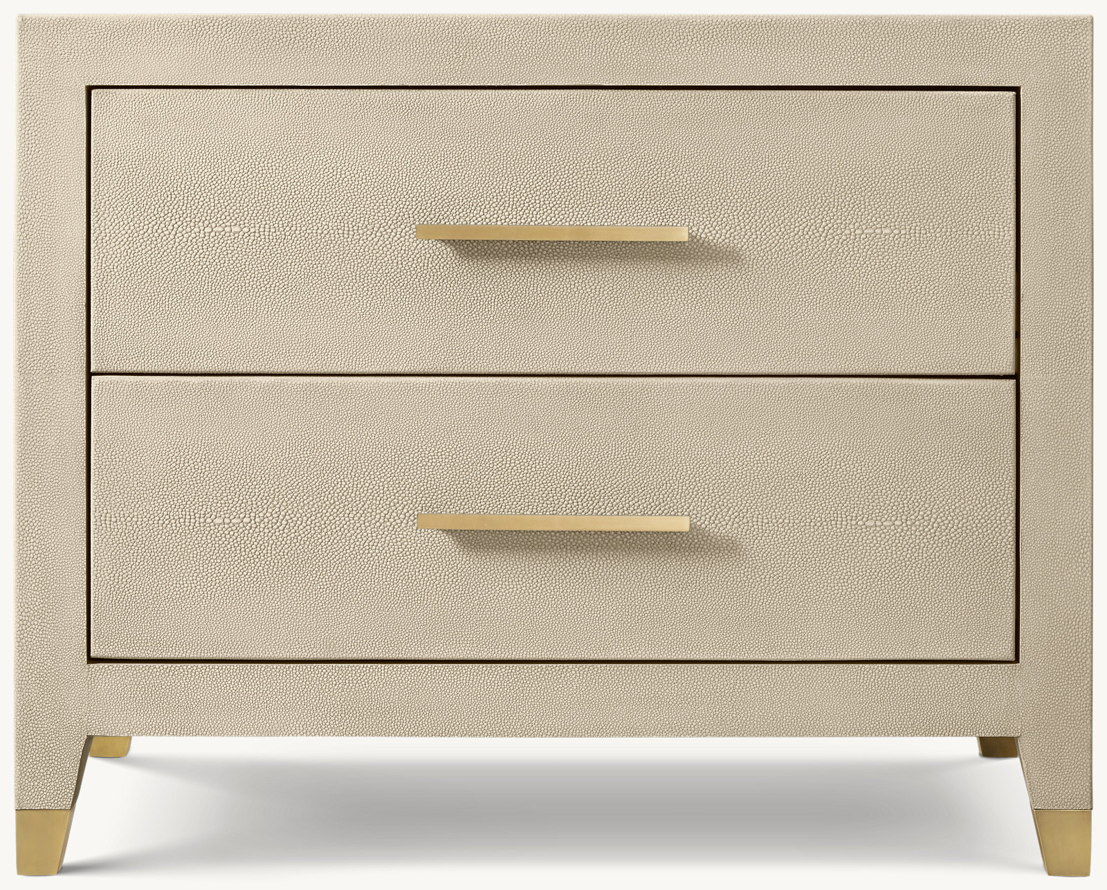 Online Designer Bedroom Graydon Shagreen Closed Nightstand - Item   10002359 WHTE