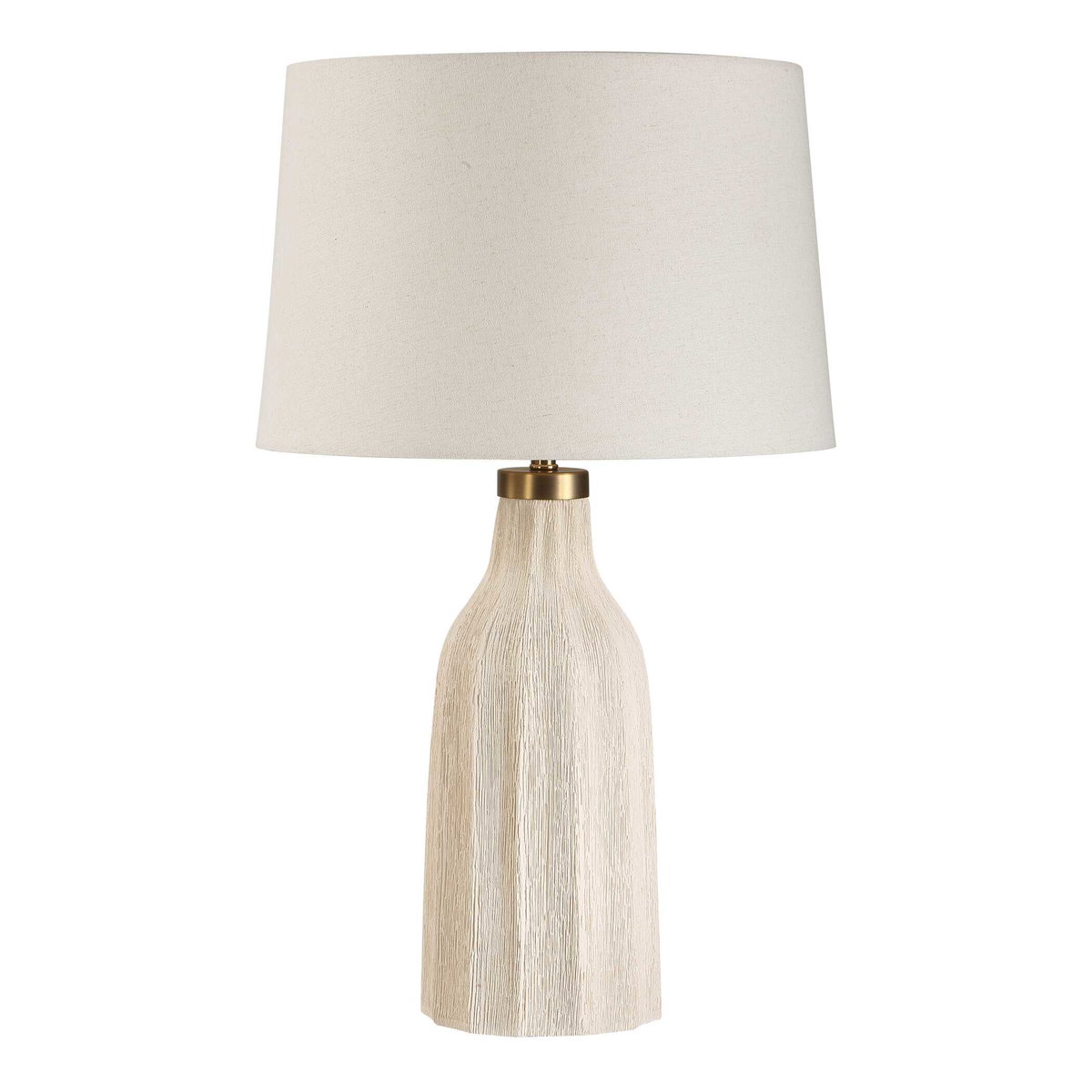Maddox Textured Off White Table Lamp, by Uttermost, 17" width x 28.5" height x 17" depth View 4
