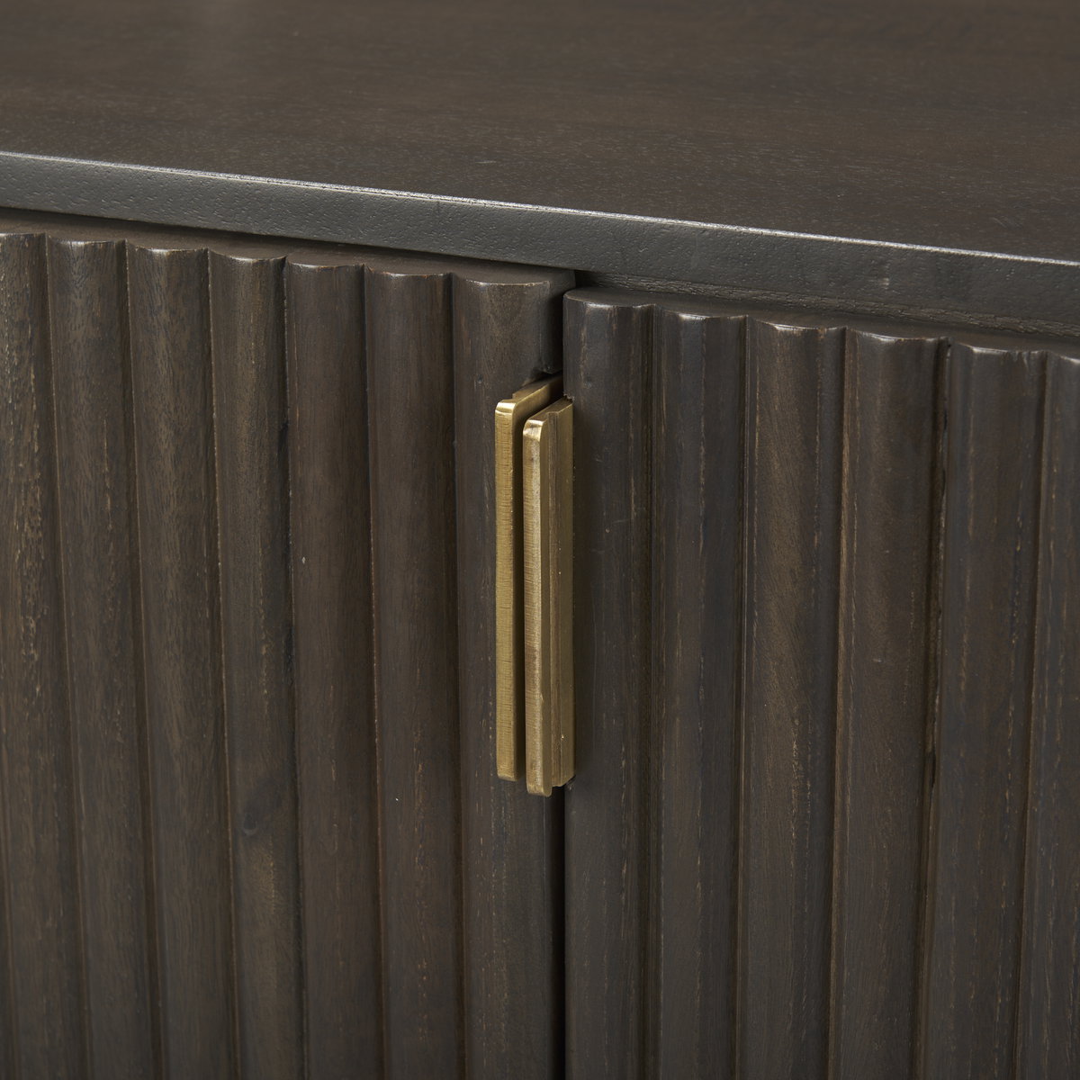 Terra 72L x 18W x 32H Dark Brown Wood Fluted Sideboard, Sideboards & Buffet by Mercana, 72" length x 19" width x 32" height View 11
