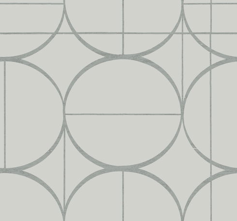 Sun Circles Fog & Silver Wallpaper