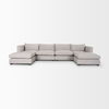 Halston 6 Piece (with 2 x Ottoman) Light Grey Double Chaise Sofa Set thumbnail 1