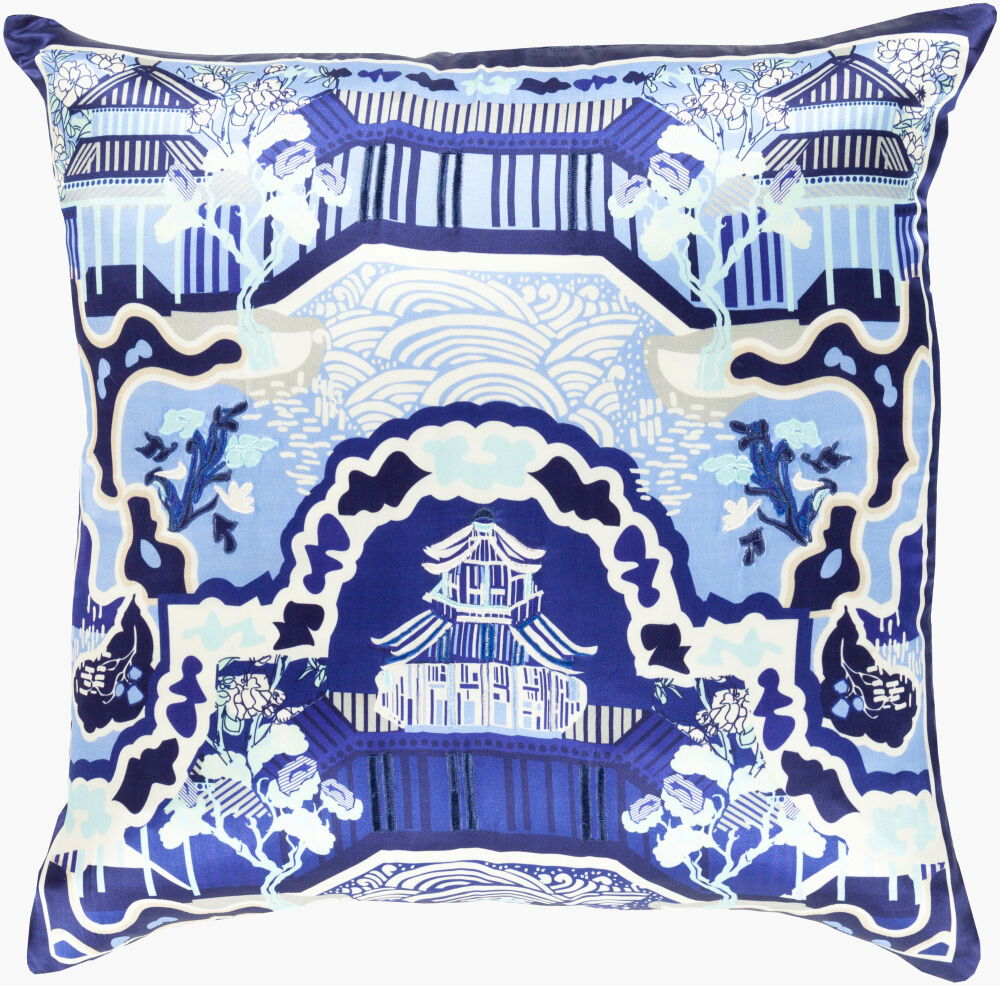 Geisha Accent Pillow Poly, Decorative Pillow by Surya, 22" length x 22" width