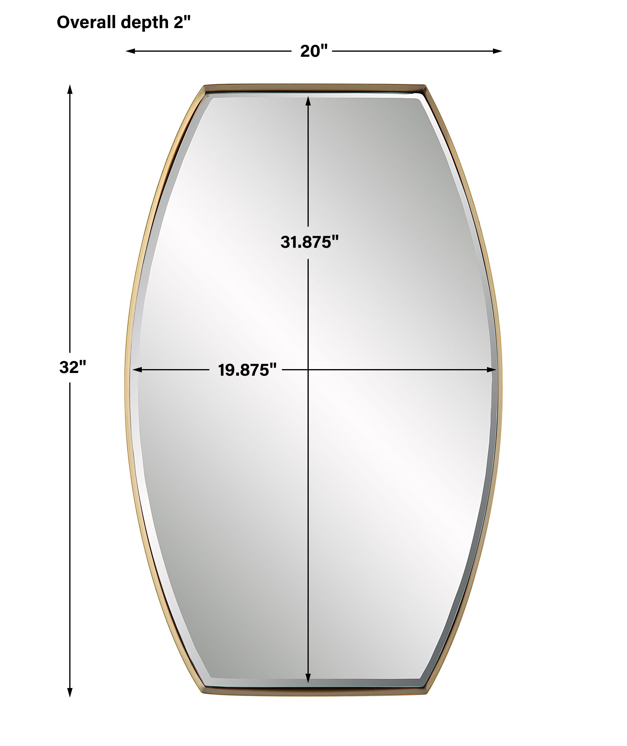 Portal Modern Brass Mirror large image 