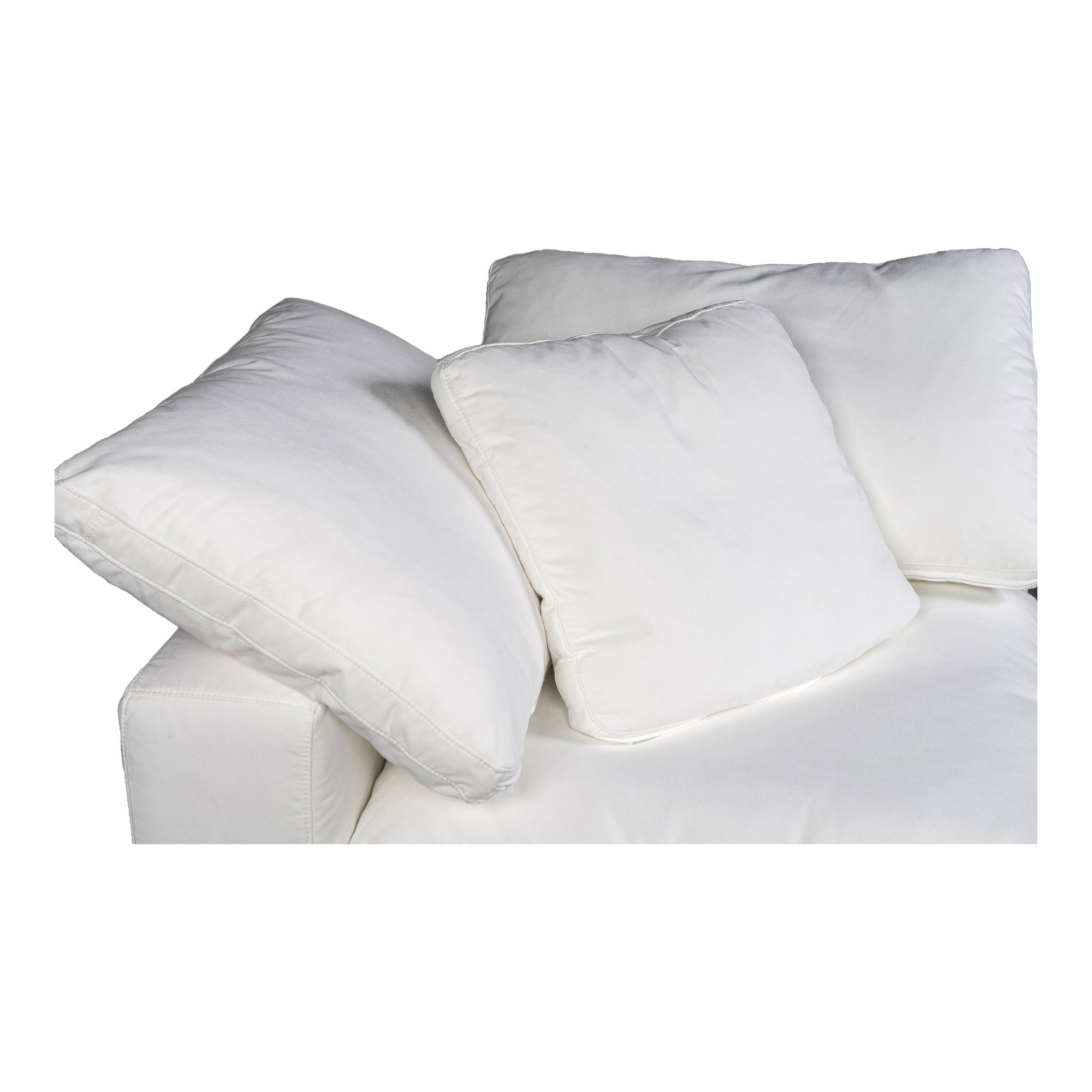 Terra Condo Corner Chair Cream White, Sectional Sofa by Moe's Home, 38" width x 32" height x 38" depth View 6