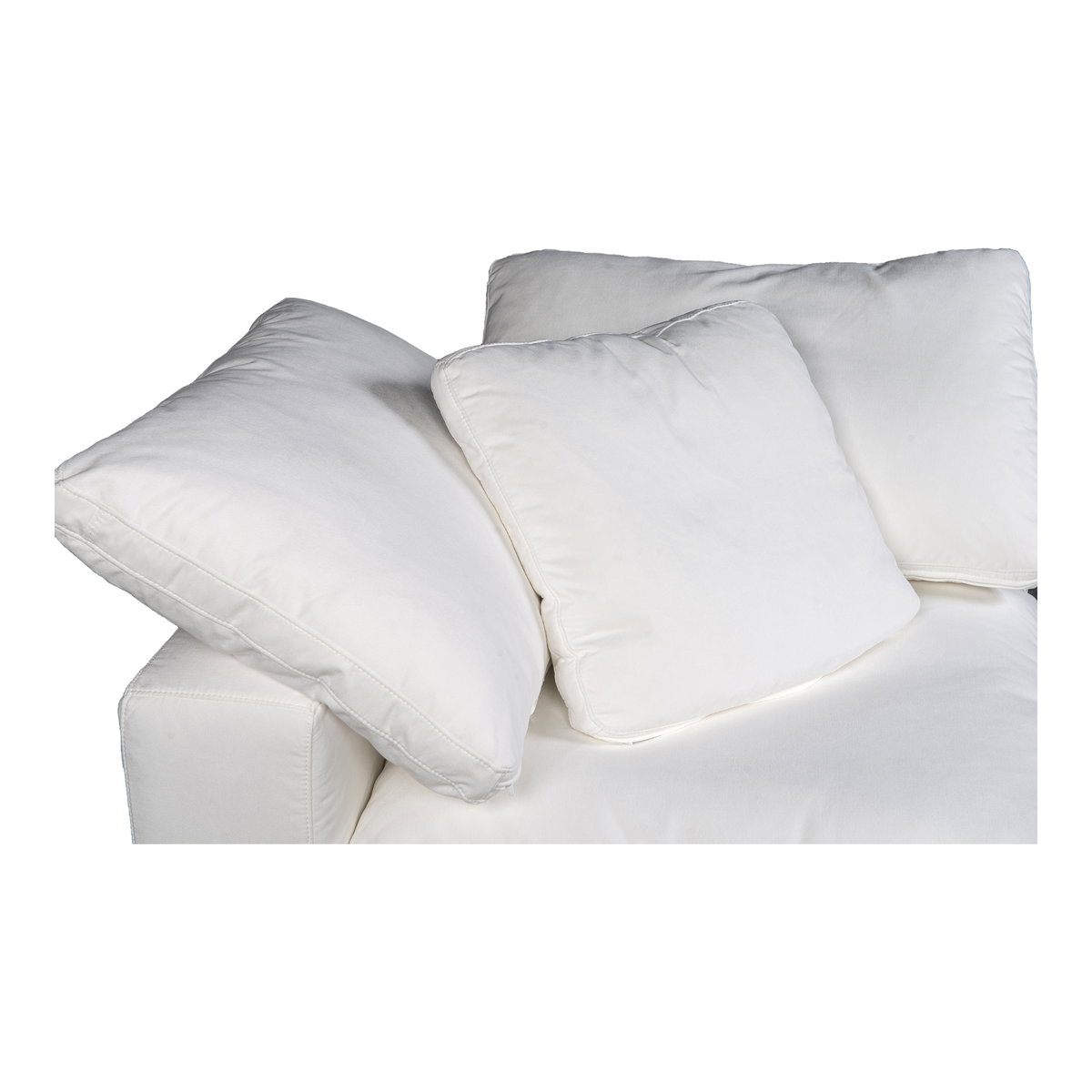 Terra Condo Corner Chair Cream White, Sectional Sofa by Moe's Home, 38" width x 32" height x 38" depth View 6