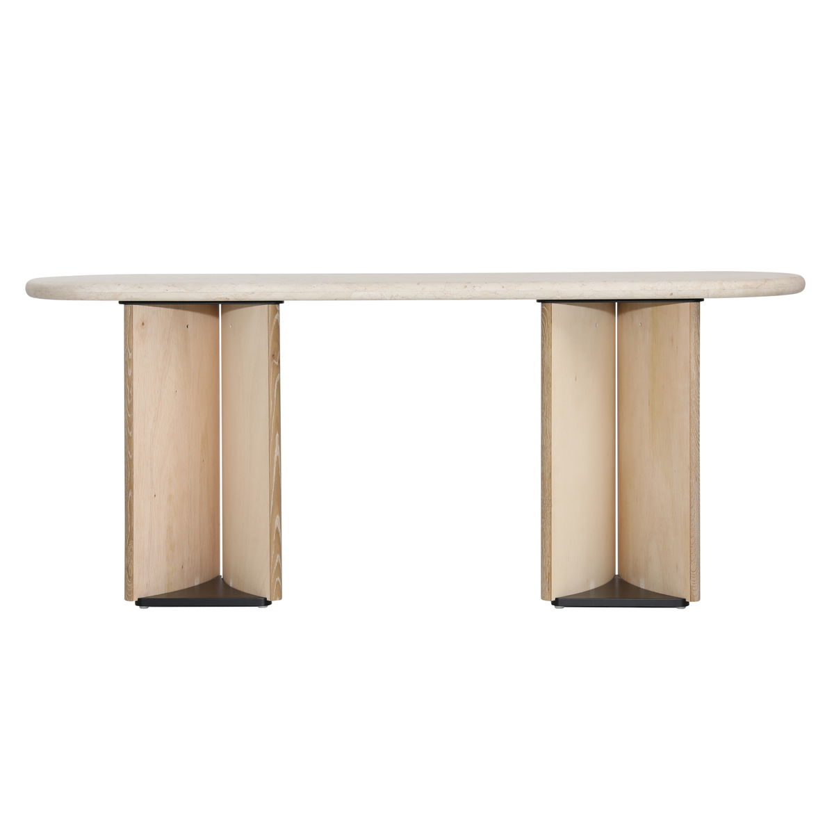 Oja Console Table Natural, by Dovetail, 71" width x 29.6" height x 17.75" depth View 4