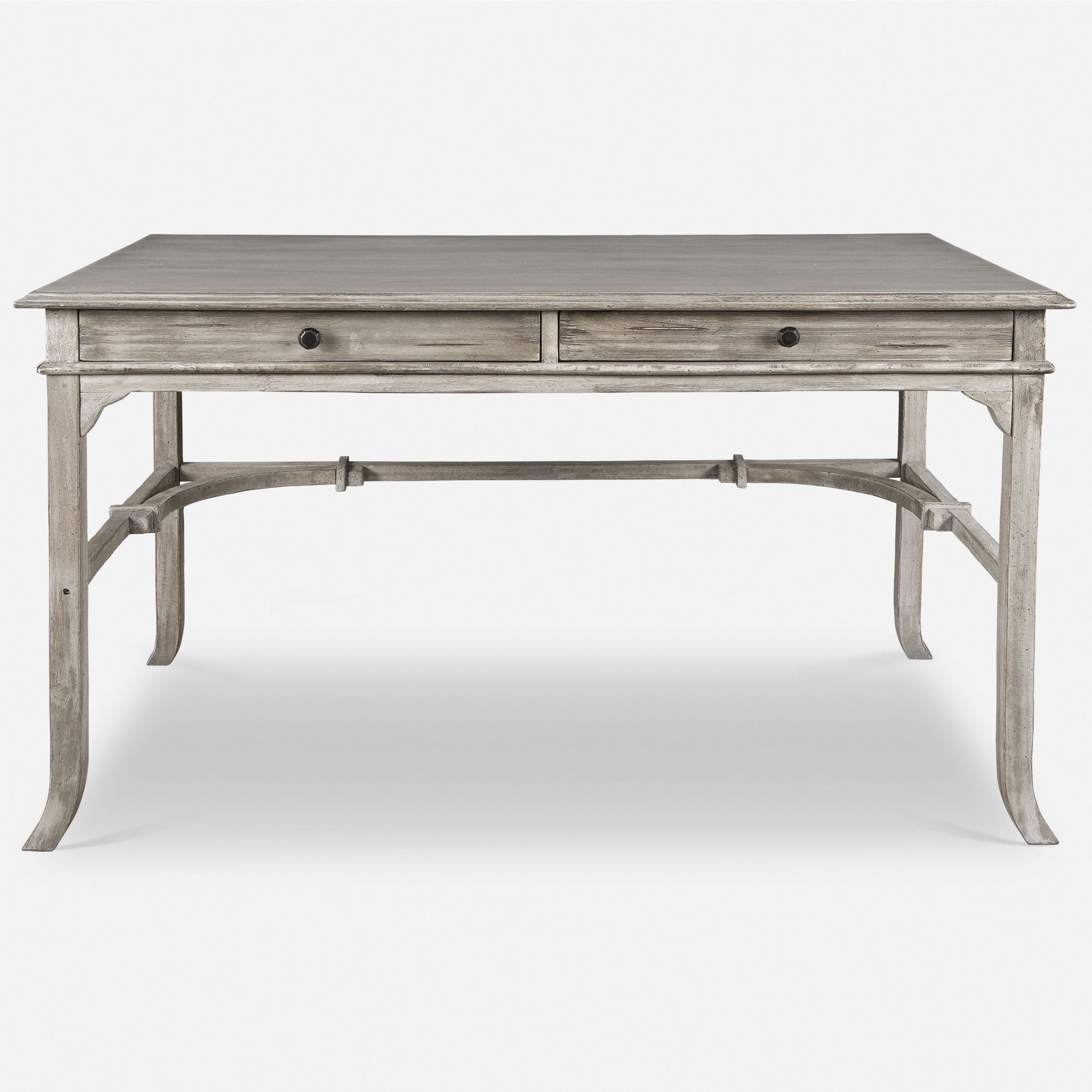 Bridgely Aged Writing Desk, Furniture by Uttermost, 52" width x 30" height x 27" depth View 1