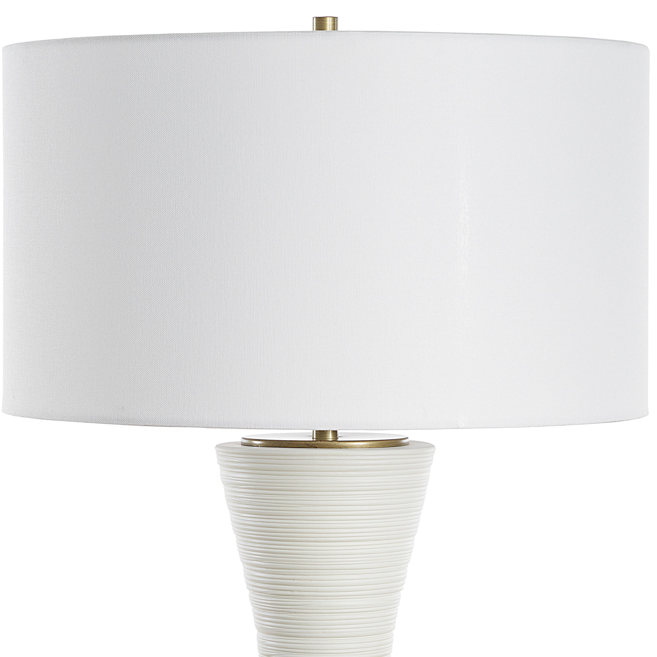 Ridgeline Matte White Table Lamp large image 