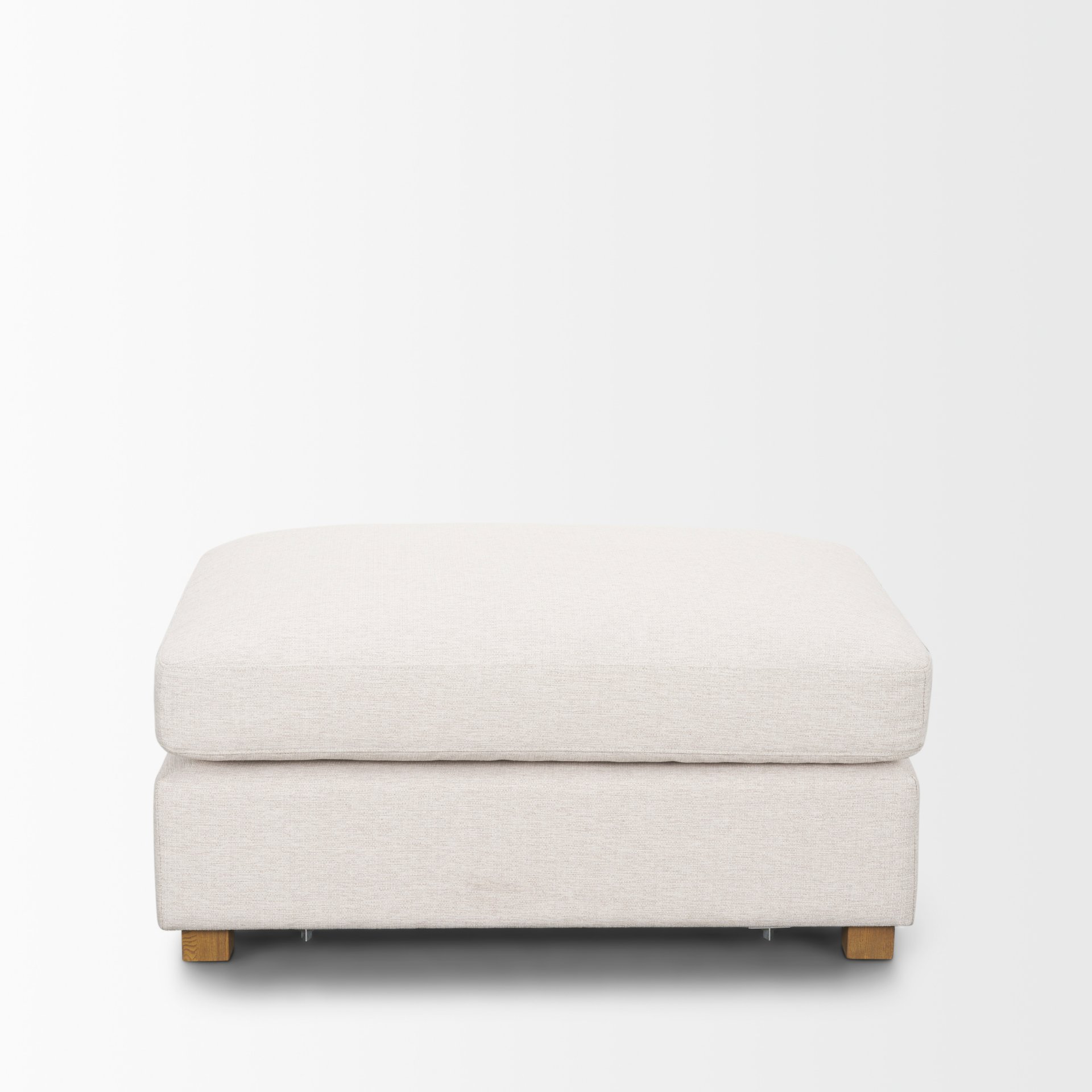 Halston Small Ottoman Oatmeal Performance Fabric, Sectional Sofa by Mercana, 38.5" length x 26.5" width x 19" height View 6
