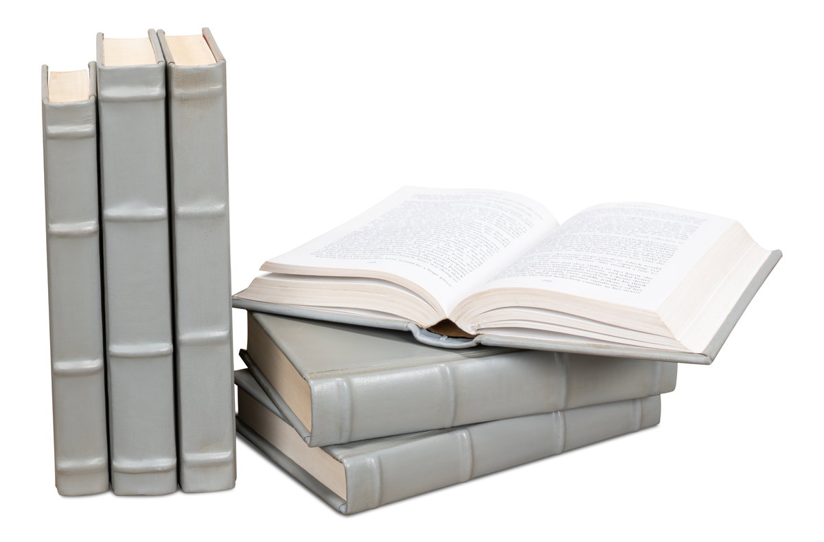 Books  Set Of 12  Antique Grey, by Sarreid, 1" length x 7" width x 5" height View 8