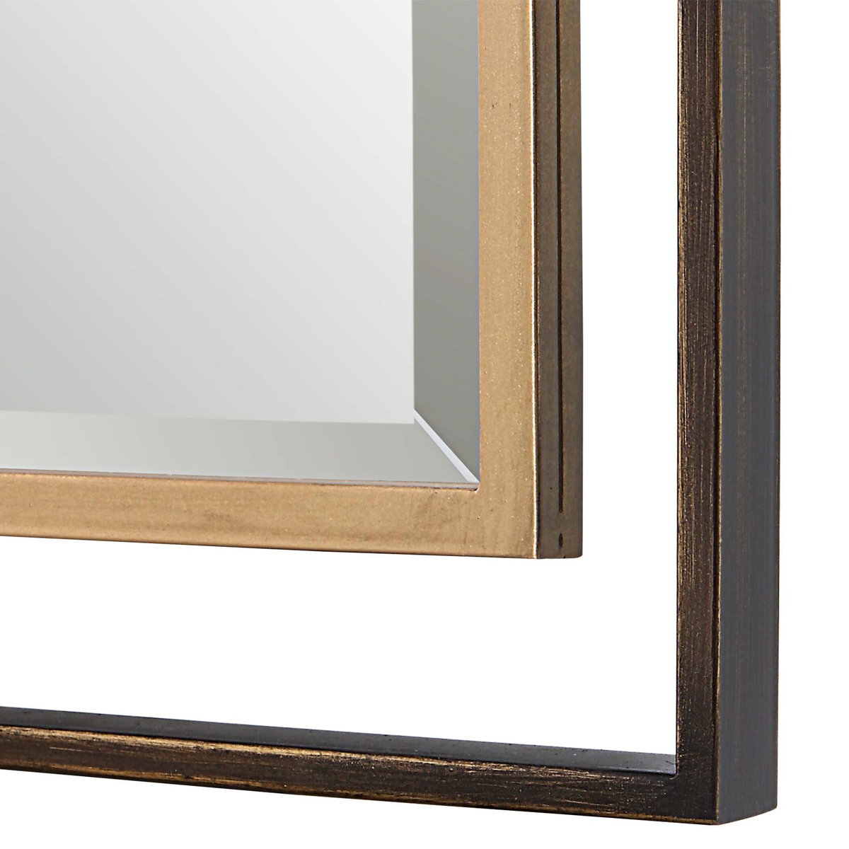 Carrizo Tall Bronze & Gold Mirror, by Uttermost, 2'8" width x 6'10" height x 1.25" depth View 6